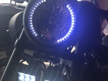 This is the headlight, the two LEDs are 6000K and blind people.