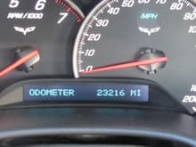Mileage on the Vette...pretty low for a 2006
