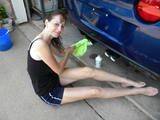 Polishing the bright work!