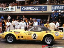 C3 Racing ZL 1 LeMans racer
The caption reads, &quot;24 Hours of Le Mans 1970 pre-race in the pits. Henri Greder took delivery of a brand new ZL-1 Corvette from Zora Arkus-Duntov only weeks before the race. The 1969 model still retained its factory yellow paint and vinyl covering on the bolt-on hard top. Greder would codrive this ZL-1 Corvette with Jean-Pierre Rouget&quot;