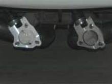 This is my 89 exhaust as seen from the rear of the car.  in the middle you should notice my electric cut outs.