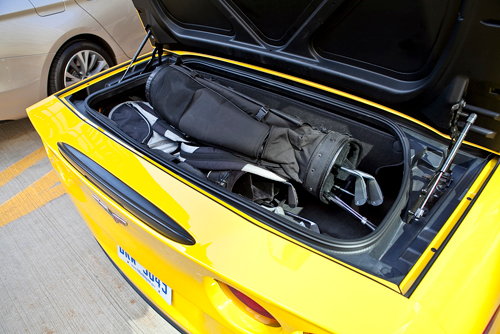 C6 Corvette Black and Yellow Leather Duffle Bag | Auto Gear Direct