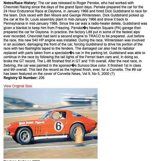 Roger Penske's 1966 race car - CorvetteForum - Chevrolet
