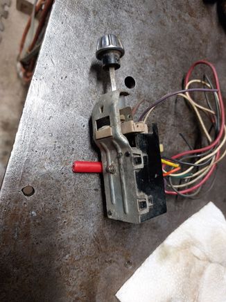 button above red tubing