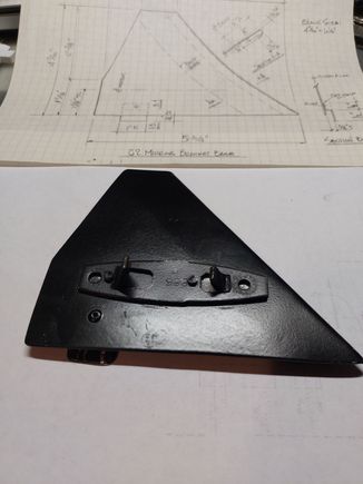 I pop riveted the mirror bracket on after determining the location. It will vary with different mirror bases