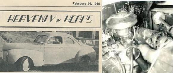 '41 Ford Opera Coupe built in High School with '50 Olds Engine Bored 1/8 inchs for '55 Olds Pistons