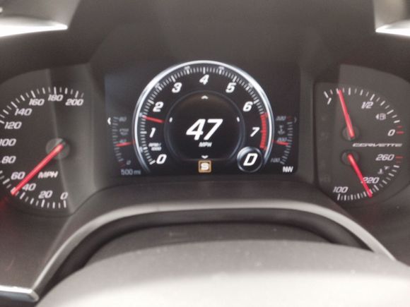 At 500 miles the warning band go away except for when the car is first started until it warms up.