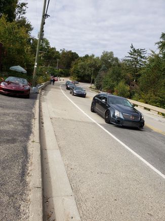 Cadi "V" arriving in Hell Michigan