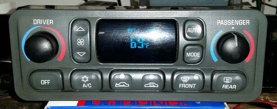 Front of HVAC controller
