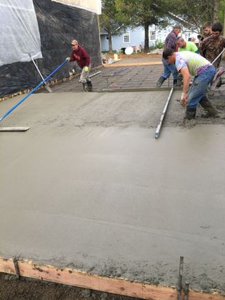 I had to hire a crew on pour day