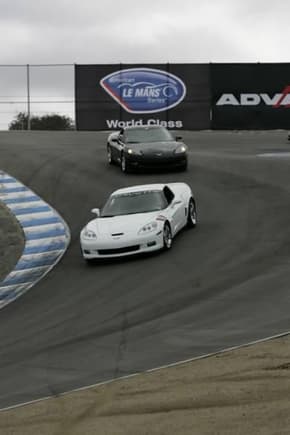 Parade lap at Laguna Seca ALMS 2007. Yes, that is the famous Corkscrew.