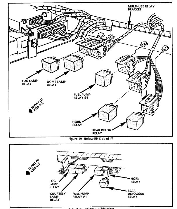 1996 corvette fuel pump relay location