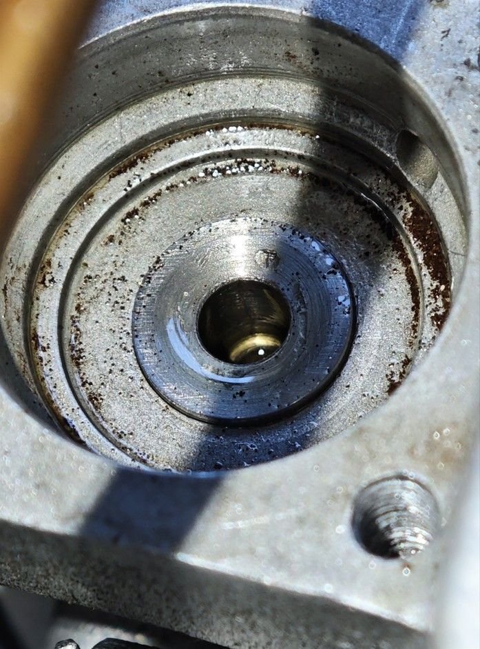 condition after removal of the metal filter screen