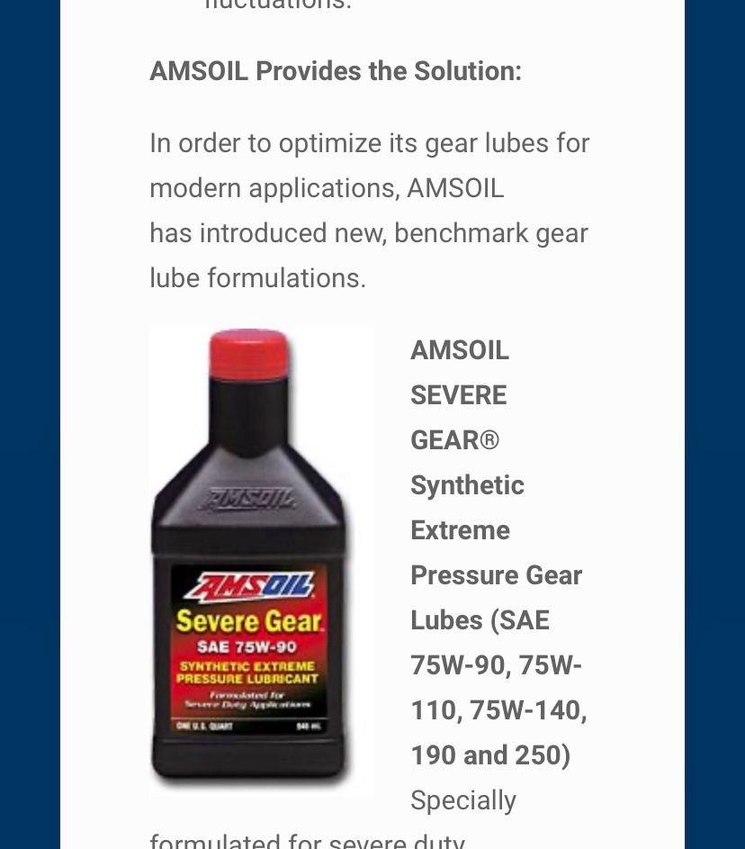 Diff Whine..What Additive outside the normal gear oil can I