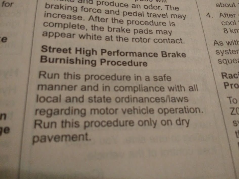 Carbon Ceramic Brakes Burnishing Procedure Page 7 CorvetteForum