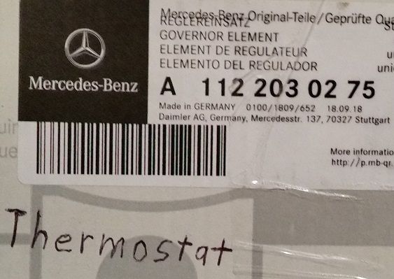 I just happened to have an OE Crossfire thermostat in the garage.