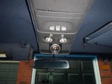 Overhead console with transmission temperature gauge.