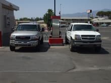 my dmax and johns 03 dmax fueling up