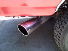 New MBRP 4&quot; turbo back to 5&quot; tip exhaust  =)