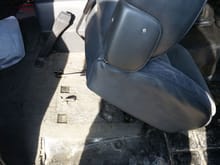 Pulling seat, center console and carpet.