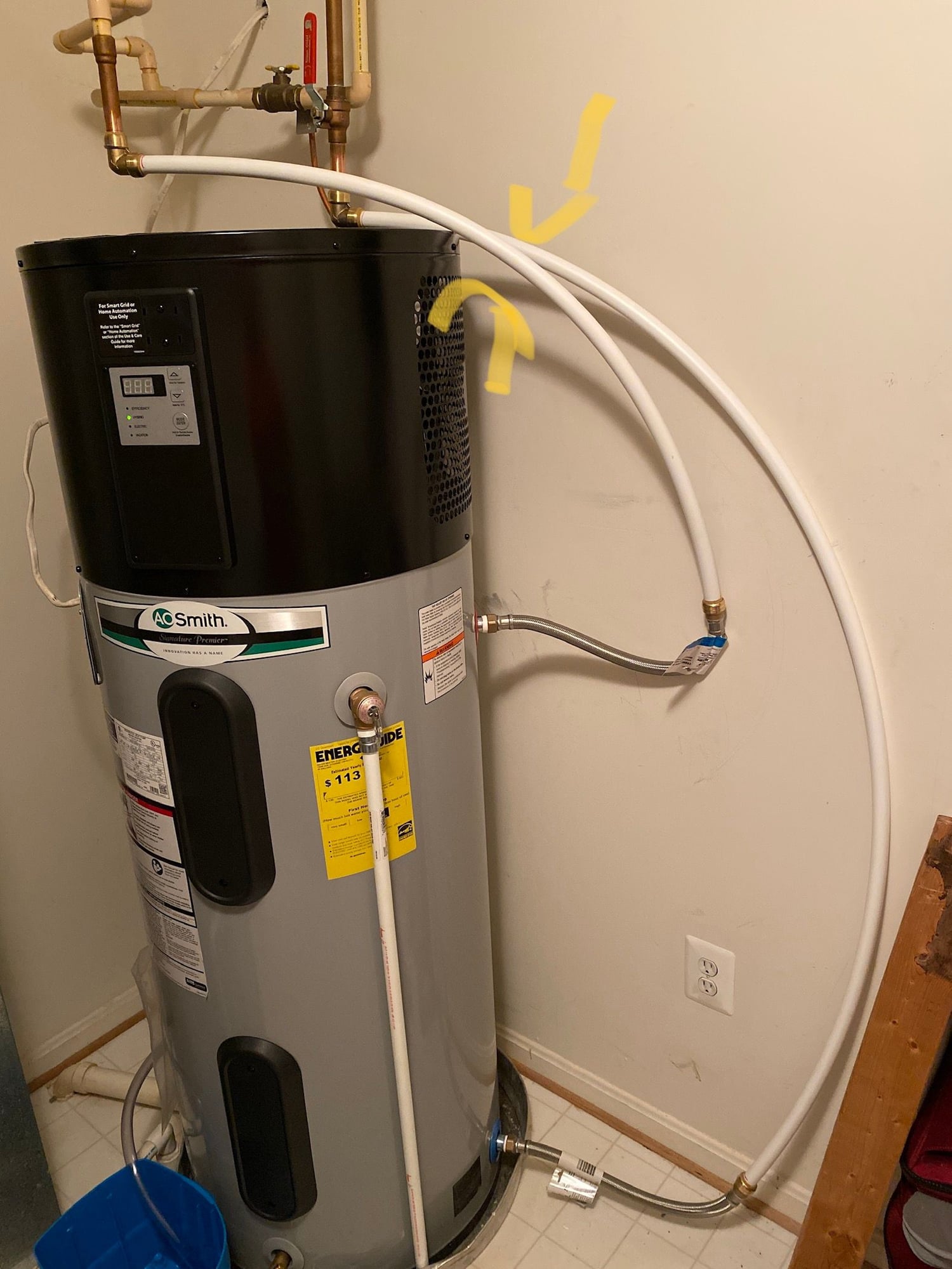 heat pump water heater condensate drain