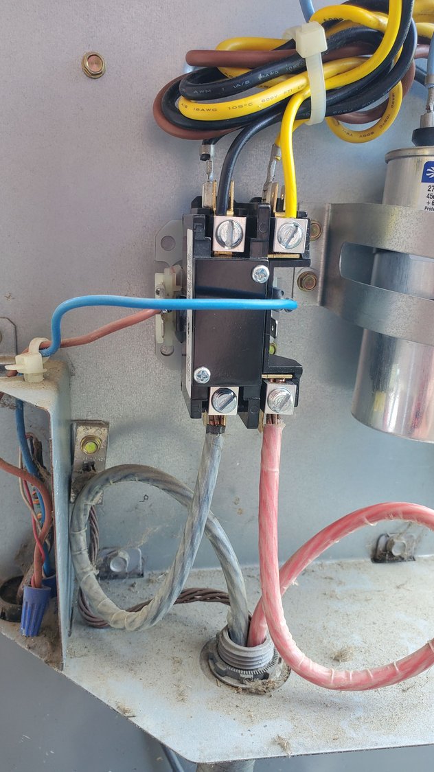 Outdoor AC condenser unit not running noise