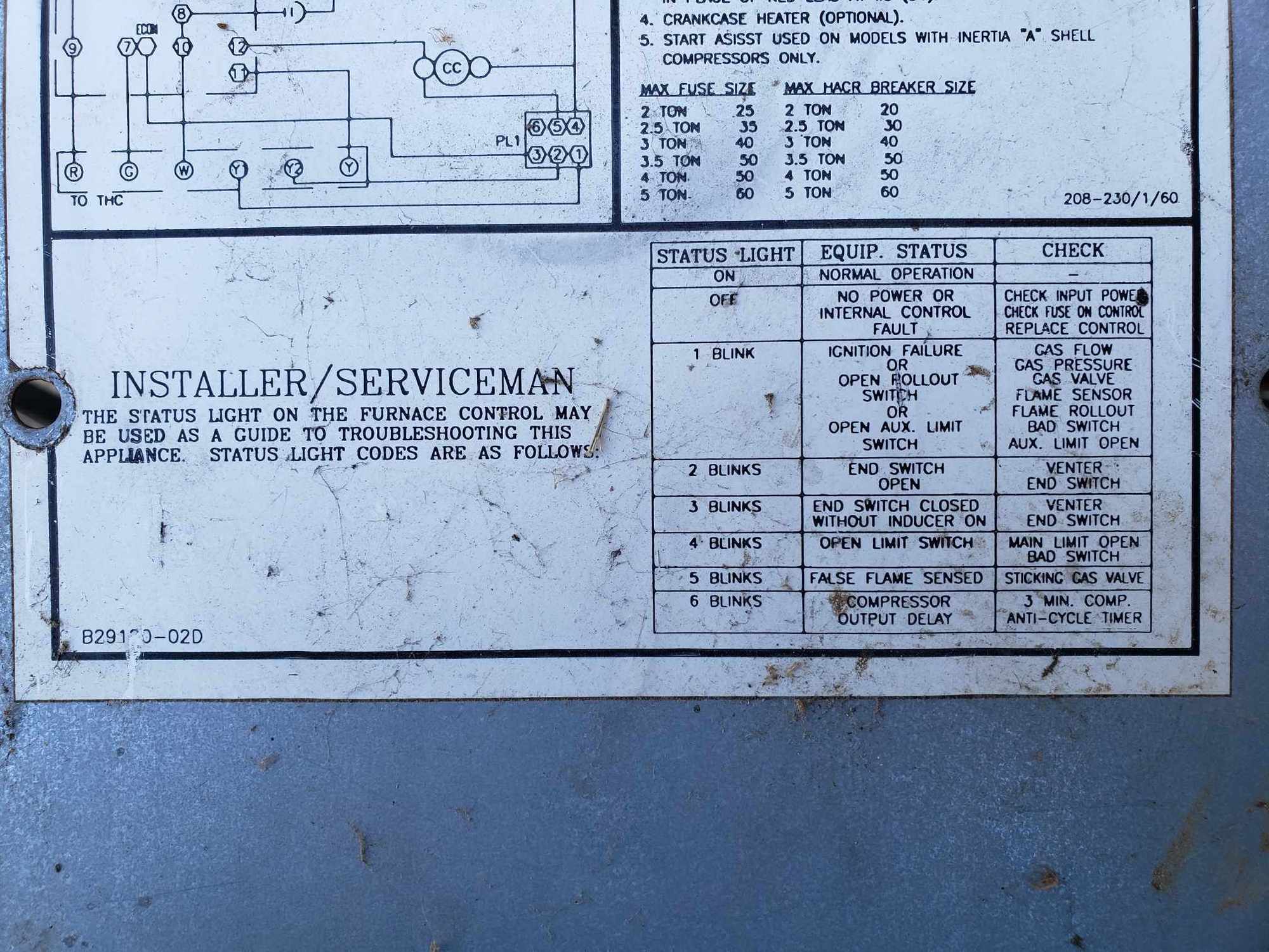 Open Limit Switch Code on Goodman HVAC Community Forums