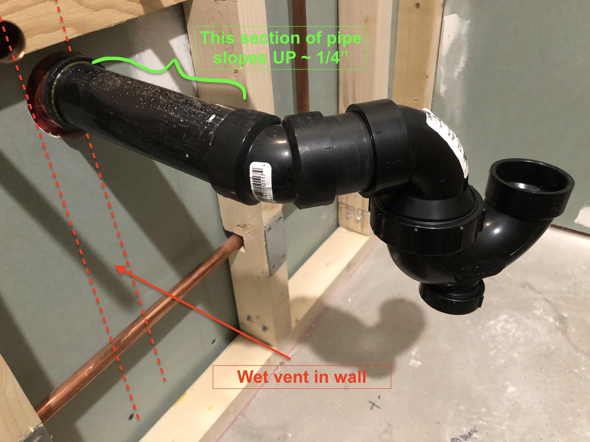 Humidifier drain hose installation best practices slope