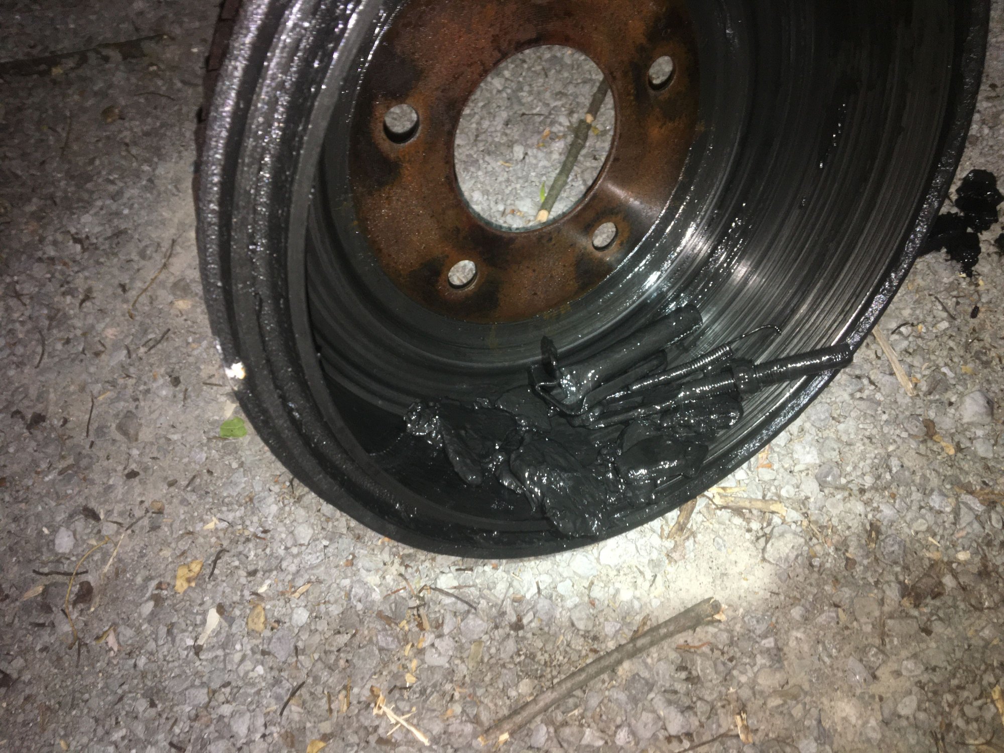 Losing brake fluid... removed drum and it looked like a bomb went off