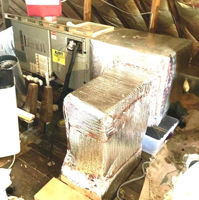 Leaking water from bottom of return plenum, secondary drain pan filling