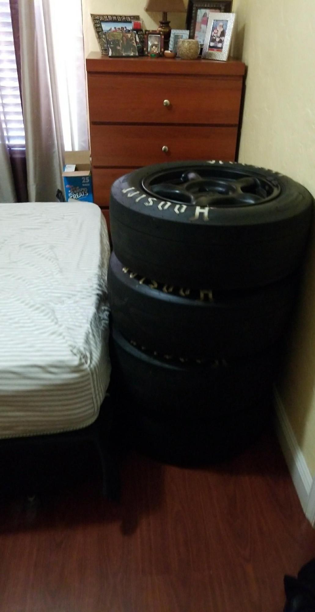 Wheels and Tires/Axles - 26x9.5x16 hoosiers with rx7 wheels - Used - 2003 to 2007 Mitsubishi Lancer Evolution - West Palm Beach, FL 33405, United States
