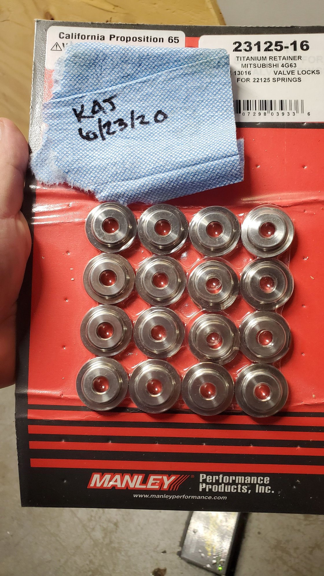 Engine - Internals - Manley Titanium Valve Spring retainers MAN-23125-16 - New - 2003 to 2006 Mitsubishi Lancer Evolution - Fresno, CA 93710, United States