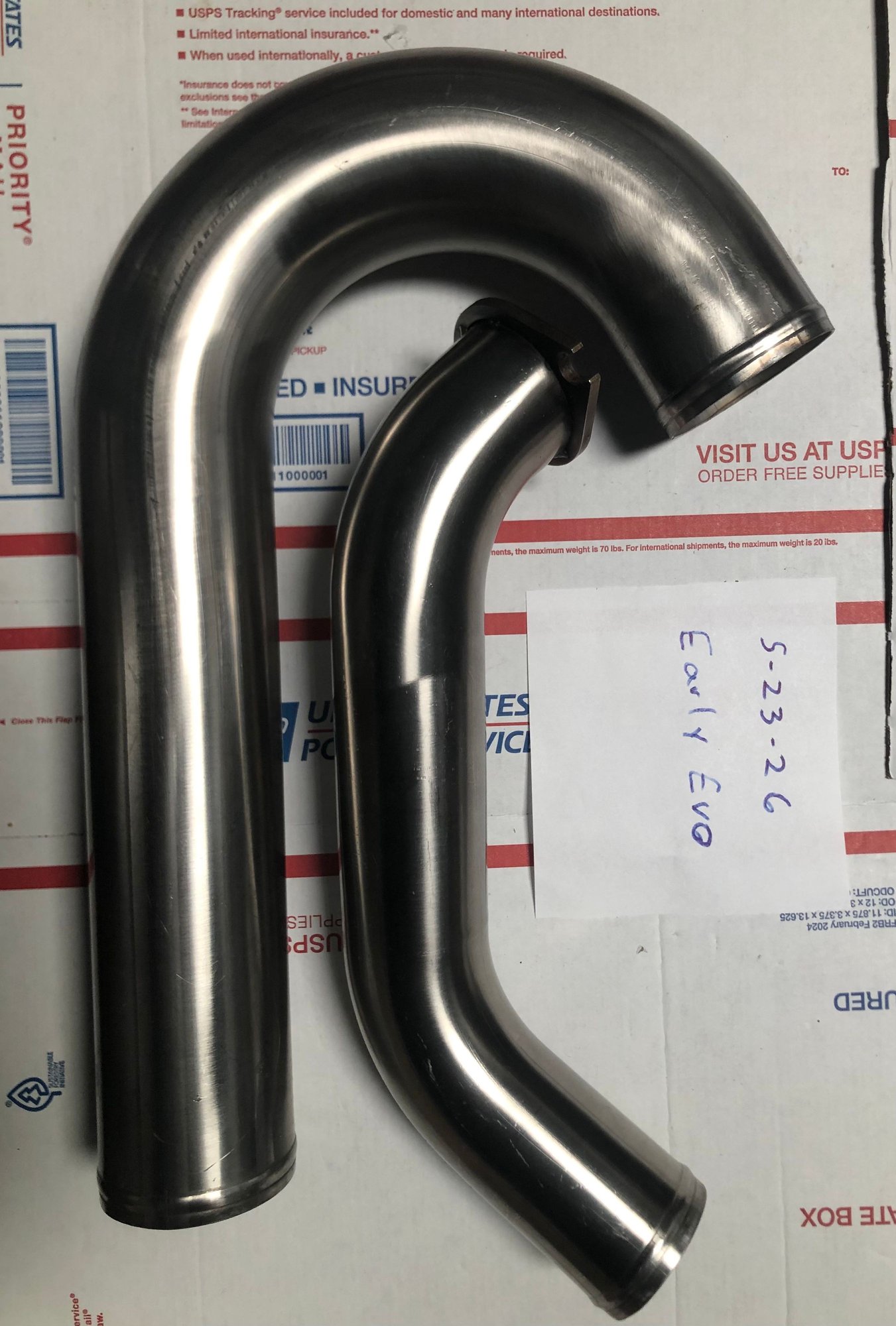 Engine - Intake/Fuel - BR lower intercooler pipe set - Used - 2003 to 2006 Mitsubishi Lancer Evolution - Henderson, NV 89052, United States