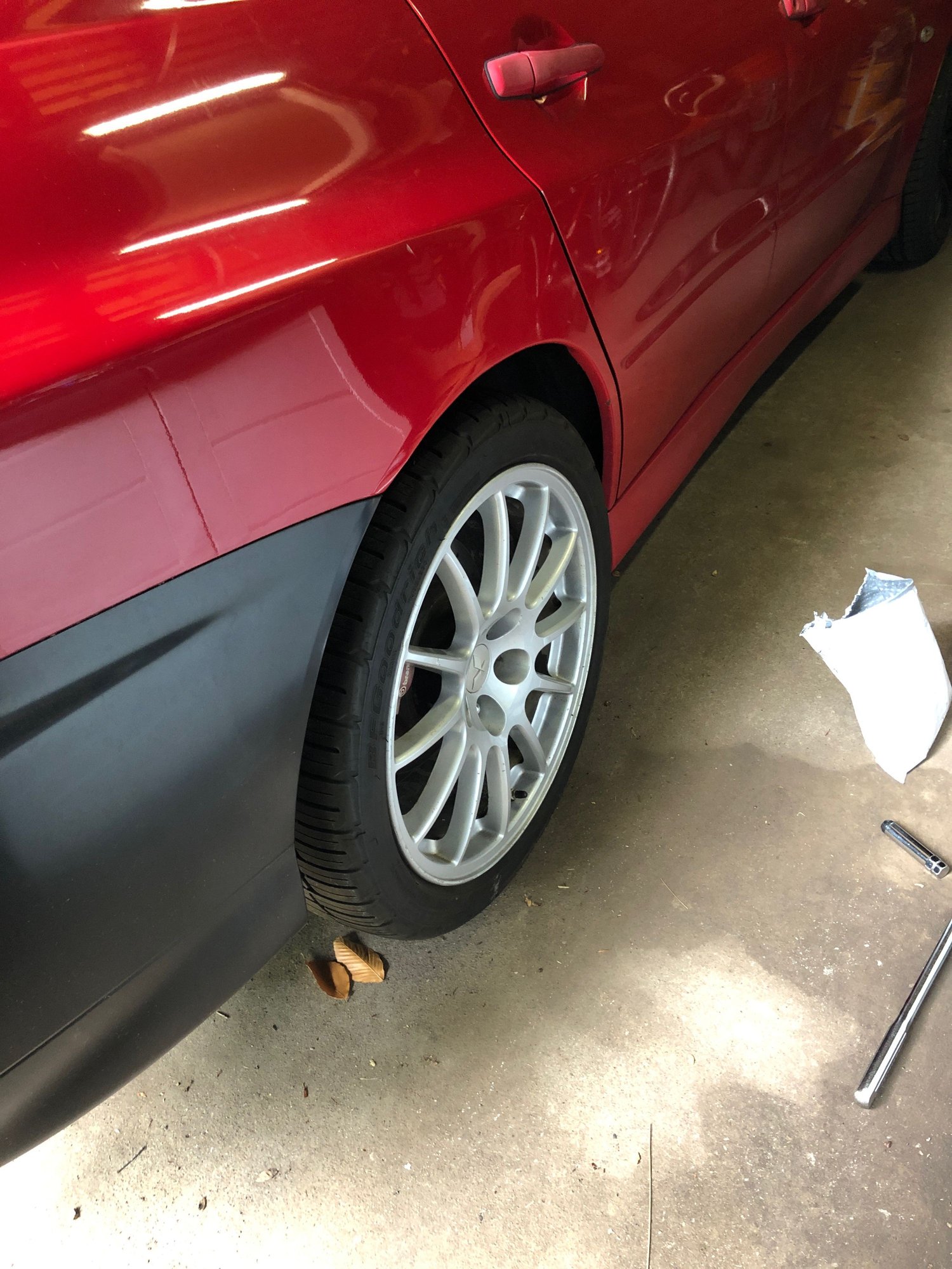 Wheels and Tires/Axles - (4)OEM EVOX GSR ENKEI WHEELS 12 SPOKE 18"x8.5" +38 OFFSET 5x114.3 LUG W/ BFG TIRES - Used - 2003 to 2015 Mitsubishi Lancer Evolution - Teaneck, NJ 07666, United States