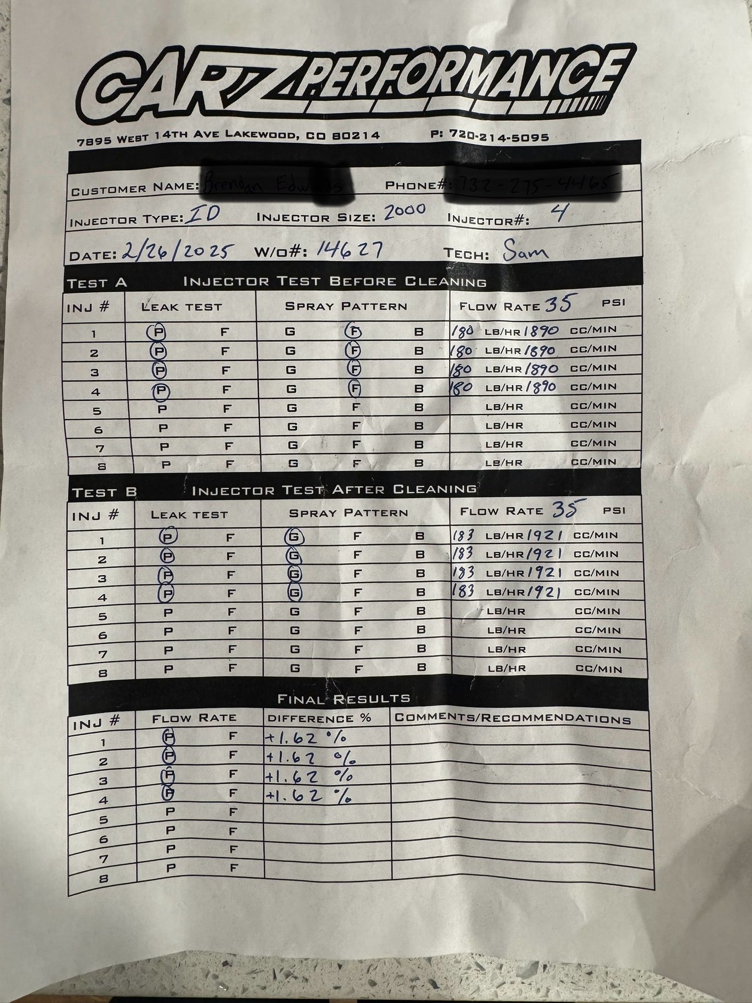 Engine - Intake/Fuel - Id2000cc injectors - Used - -1 to 2026  All Models - Poplar Grove, IL 61065, United States