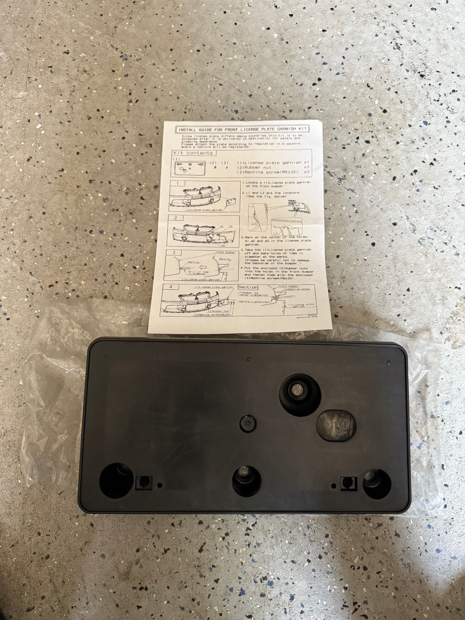 Exterior Body Parts - EVO IX OEM Front License Plate Mount - New - All Years  All Models - Ridge, NY 11961, United States