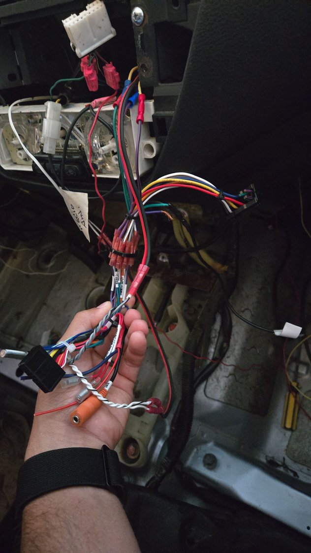 Better view of radio harness and cabling.