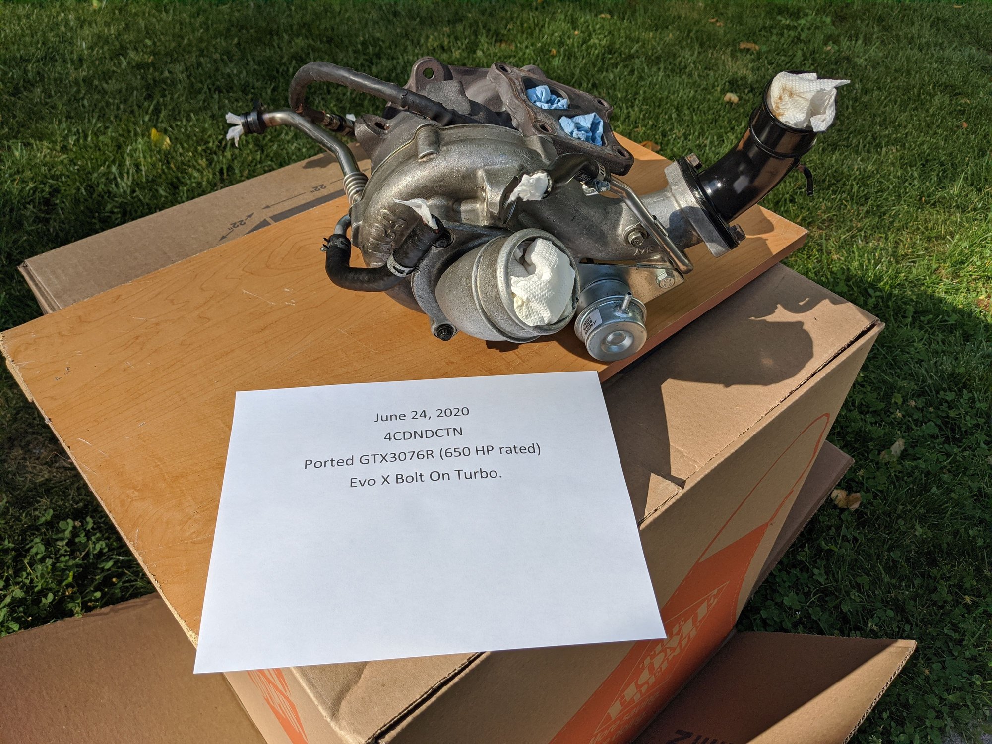 Engine - Power Adders - Ported GTX3076R (>650 HP rated) - Only $1,600 - Used - 2008 to 2018 Mitsubishi Lancer Evolution - Kinnelon, NJ 07405, United States