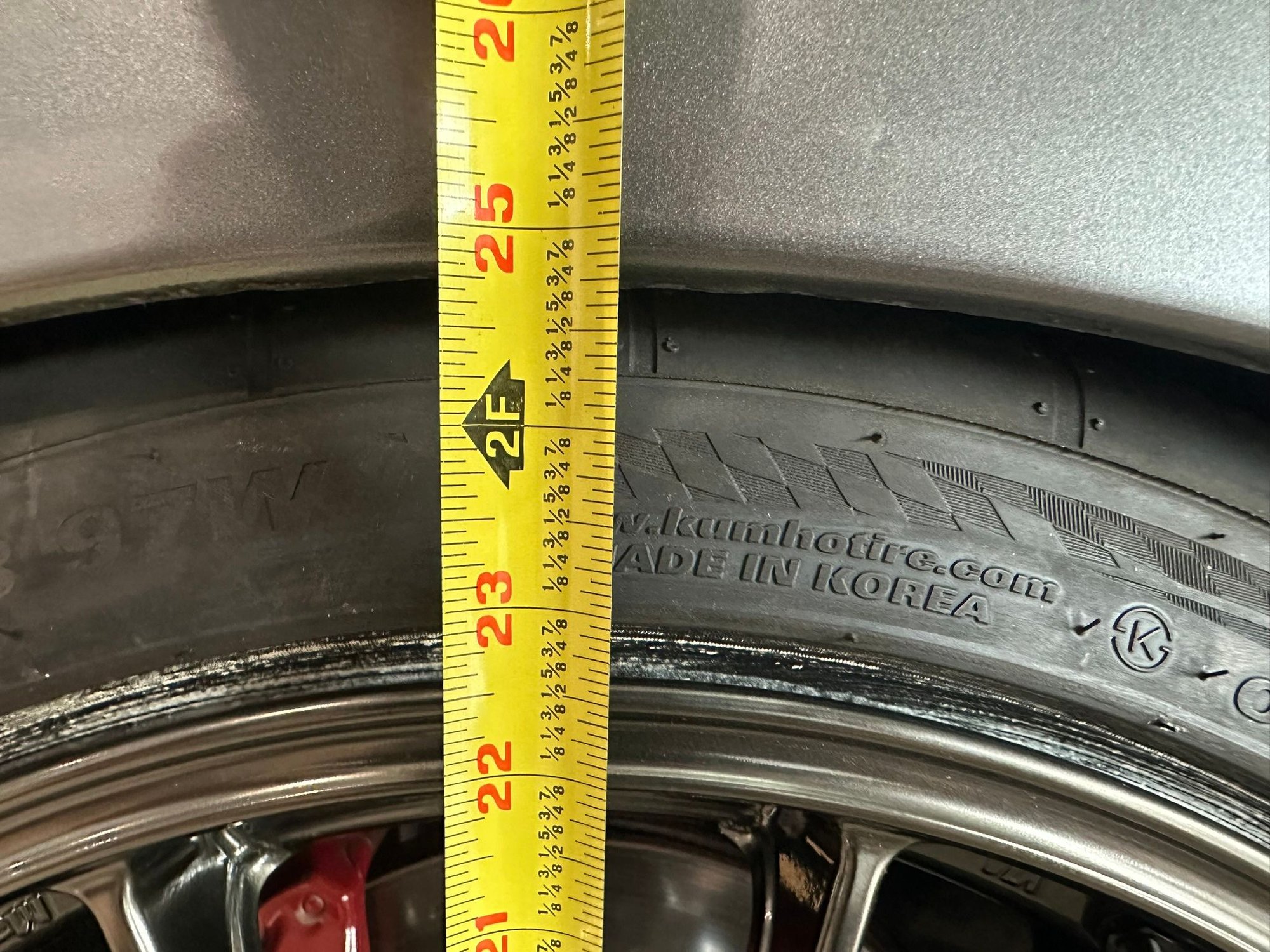 New rear fender to ground measurement