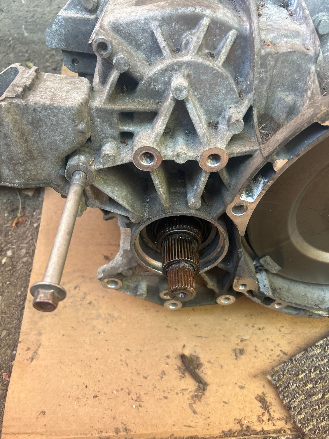 this is the bolt which felt like it stripped, shown in the old transmission