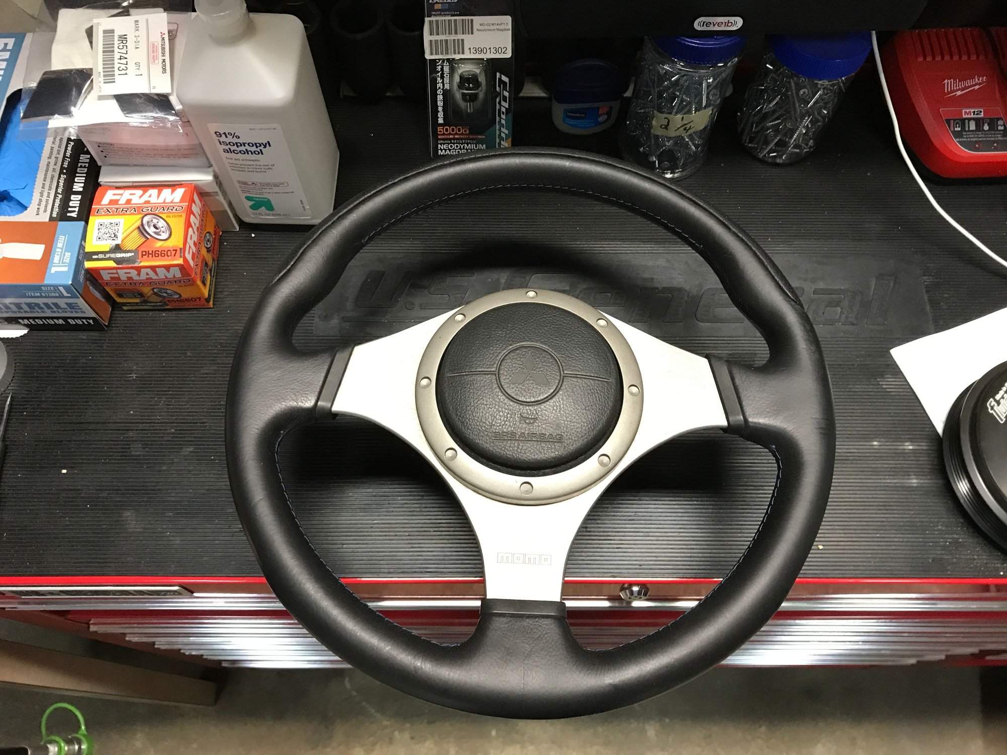 Interior/Upholstery - JDM Evo 7 steering wheel - Used - 2003 to 2006 Mitsubishi Lancer Evolution - Spotswood, NJ 08884, United States