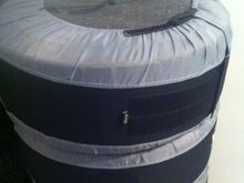 Felt padding goes on the top of each wheel face.