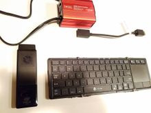 Intel Compute Stick, Unfolded keyboard, HDMI extension cable