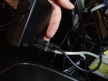 Plugging in Tactrix cable USB and UART USB to log wideband gauge.