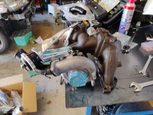 New mani, turbo and o2 put together with oil and water lines attached 