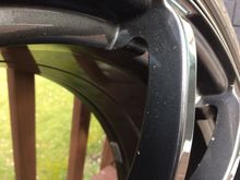 small chips on side of spoke.  You'll see this on many or most spokes.