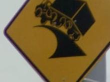 tip truck sign
