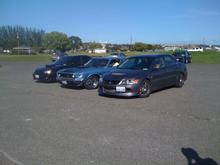 Brothers 04 STi, Dads 69 Mach 1, and my evo 9