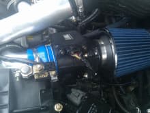 90 degree elbow, with Blue cone air filter