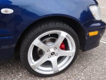 Lancer Fix| Red Calipers, Silver Rotors, Red Drums